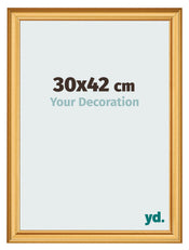 Marco de Fotos 30x42cm Dorado Matte MDF Lazio Delantera Tamano | Yourdecoration.es