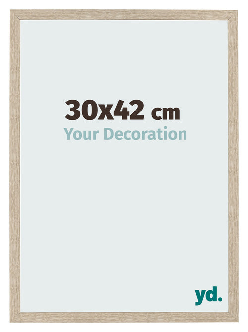 Marco de Fotos 30x42cm Roble Sonoma MDF Bologna Delantera Tamano | Yourdecoration.es