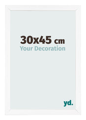 Marco de Fotos 30x45 cm Blanco Mate MDF Bologna Delantera Tamano | Yourdecoration.es