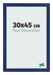 Marco de Fotos 30x45cm Azul Oscuro Barrido MDF Bologna Delantera Tamano | Yourdecoration.es