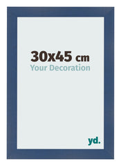 Marco de Fotos 30x45cm Azul Oscuro Barrido MDF Pisa Delantera Tamano | Yourdecoration.es