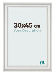 Marco de Fotos 30x45cm Blanco Barrido MDF Lazio Delantera Tamano | Yourdecoration.es