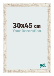 Marco de Fotos 30x45cm Blanco Vintage MDF Bologna Delantera Tamano | Yourdecoration.es