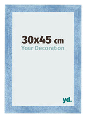 Marco de Fotos 30x45cm Claro Azul Barrido MDF Pisa Delantera Tamano | Yourdecoration.es