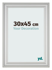 Marco de Fotos 30x45cm Plateado Mate MDF Lazio Delantera Tamano | Yourdecoration.es