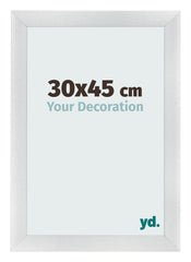 Marco de Fotos 30x45cm Plateado Negro Barrido MDF Pisa Delantera Tamano | Yourdecoration.es