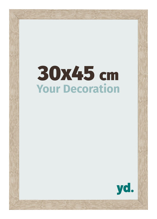 Marco de Fotos 30x45cm Roble Sonoma MDF Bologna Delantera Tamano | Yourdecoration.es