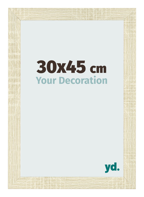 Marco de Fotos 30x45cm Roble Sonoma MDF Pisa Delantera Tamano | Yourdecoration.es