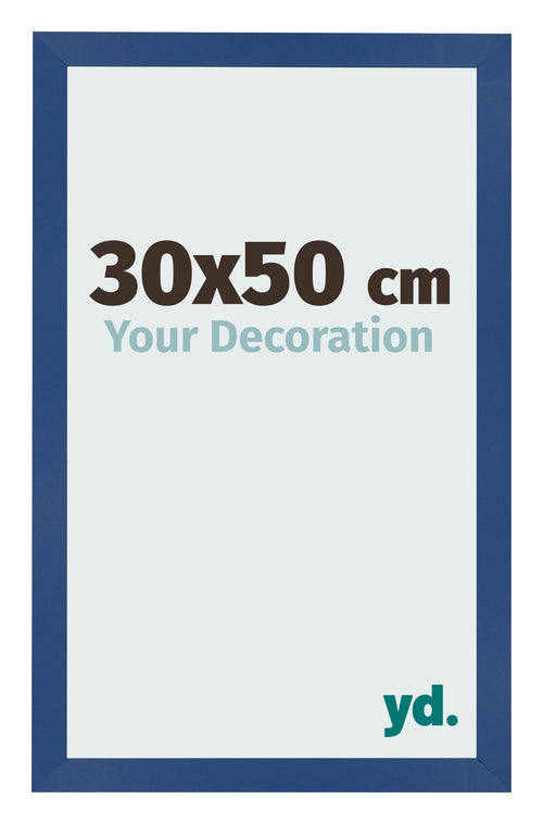 Marco de Fotos 30x50 cm Azul Oscuro MDF Bologna Delantera Tamano | Yourdecoration.es
