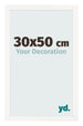 Marco de Fotos 30x50 cm Blanco Brillante MDF Bologna Delantera Tamano | Yourdecoration.es