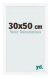 Marco de Fotos 30x50 cm Blanco Mate MDF Bologna Delantera Tamano | Yourdecoration.es