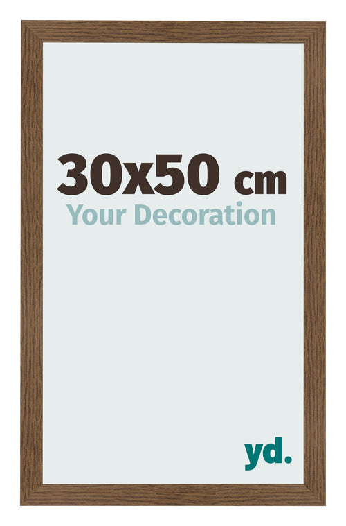 Marco de Fotos 30x50 cm Roble Rustico MDF Bologna Delantera Tamano | Yourdecoration.es