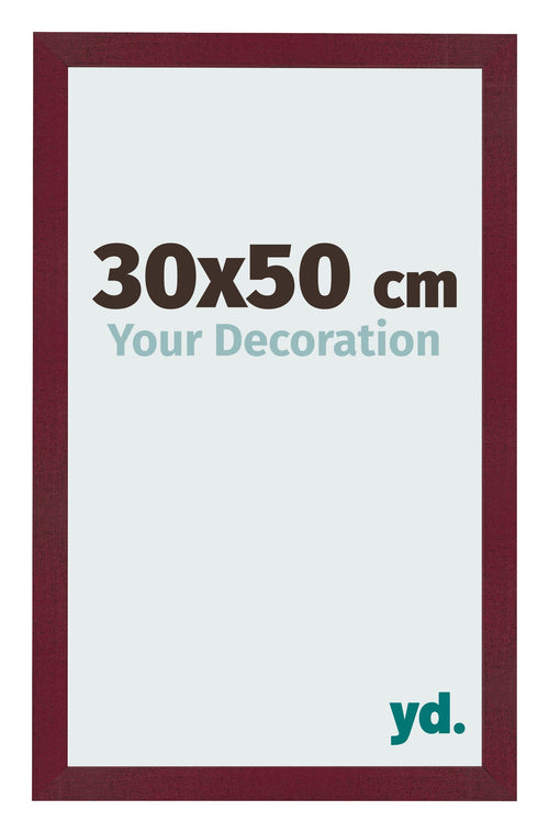 Marco de Fotos 30x50 cm Vino Tinto Barrido MDF Bologna Delantera Tamano | Yourdecoration.es