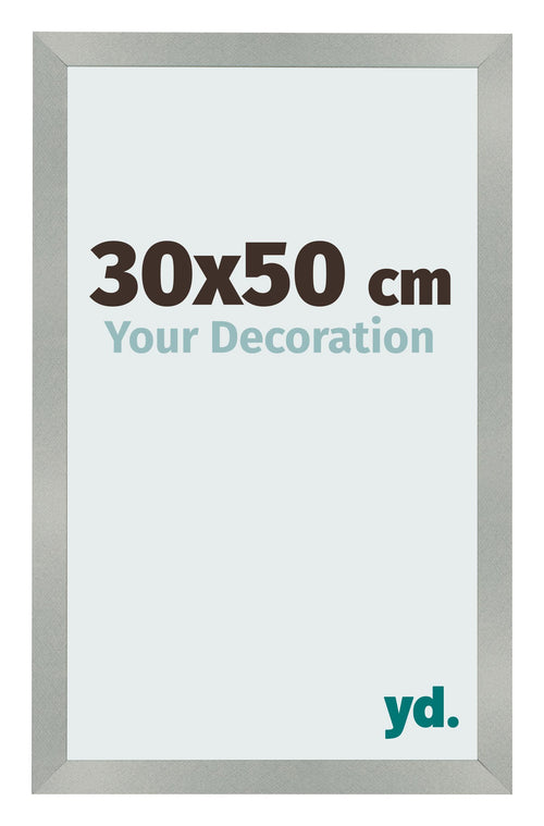 Marco de Fotos 30x50cm Aluminio Cepillado MDF Bologna Delantera Tamano | Yourdecoration.es