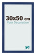 Marco de Fotos 30x50cm Azul Oscuro Barrido MDF Bologna Delantera Tamano | Yourdecoration.es