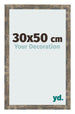Marco de Fotos 30x50cm Azul Y Dorado Fusionado MDF Bologna Delantera Tamano | Yourdecoration.es