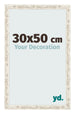 Marco de Fotos 30x50cm Blanco Vintage MDF Bologna Delantera Tamano | Yourdecoration.es