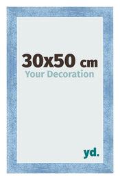 Marco de Fotos 30x50cm Claro Azul Barrido MDF Pisa Delantera Tamano | Yourdecoration.es