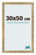 Marco de Fotos 30x50cm Dorado Antiguo MDF Bologna Delantera Tamano | Yourdecoration.es