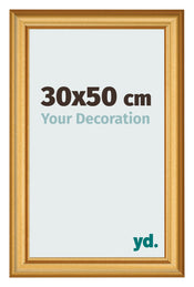 Marco de Fotos 30x50cm Dorado Matte MDF Lazio Delantera Tamano | Yourdecoration.es