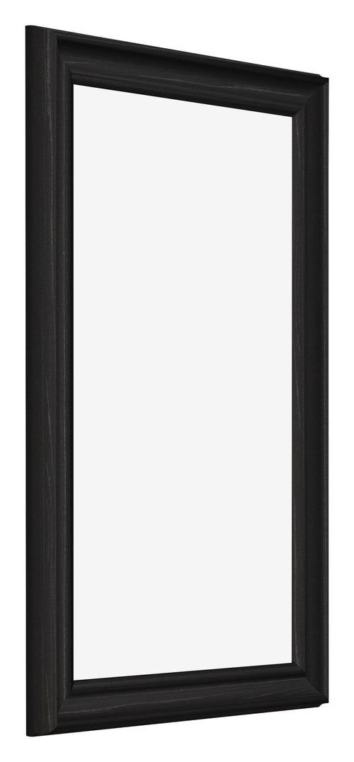 Marco de Fotos 30x50cm Negro Grano De Madera MDF Lazio Delantera Oblicuo | Yourdecoration.es