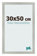 Marco de Fotos 30x50cm Plateado Mate MDF Bologna Delantera Tamano | Yourdecoration.es
