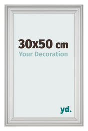 Marco de Fotos 30x50cm Plateado Mate MDF Lazio Delantera Tamano | Yourdecoration.es