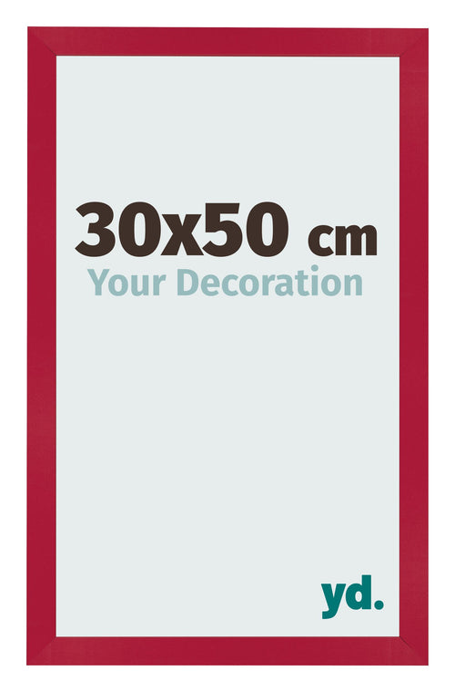 Marco de Fotos 30x50cm Rojo MDF Bologna Delantera Tamano | Yourdecoration.es