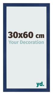 Marco de Fotos 30x60cm Azul Oscuro Barrido MDF Bologna Delantera Tamano | Yourdecoration.es