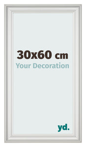 Marco de Fotos 30x60cm Blanco Barrido MDF Lazio Delantera Tamano | Yourdecoration.es