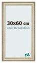 Marco de Fotos 30x60cm Brillo Metalico MDF Lazio Delantera Tamano | Yourdecoration.es