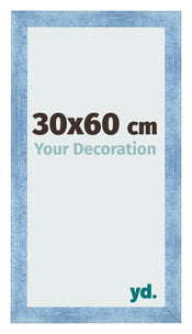 Marco de Fotos 30x60cm Claro Azul Barrido MDF Pisa Delantera Tamano | Yourdecoration.es