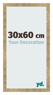 Marco de Fotos 30x60cm Dorado Antiguo MDF Bologna Delantera Tamano | Yourdecoration.es