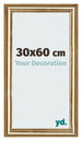 Marco de Fotos 30x60cm Dorado Antiguo MDF Lazio Delantera Tamano | Yourdecoration.es