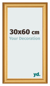 Marco de Fotos 30x60cm Dorado Matte MDF Lazio Delantera Tamano | Yourdecoration.es