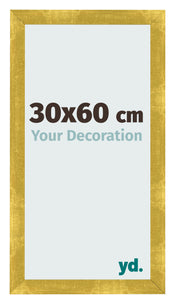 Marco de Fotos 30x60cm Dorado Vintage MDF Pisa Delantera Tamano | Yourdecoration.es