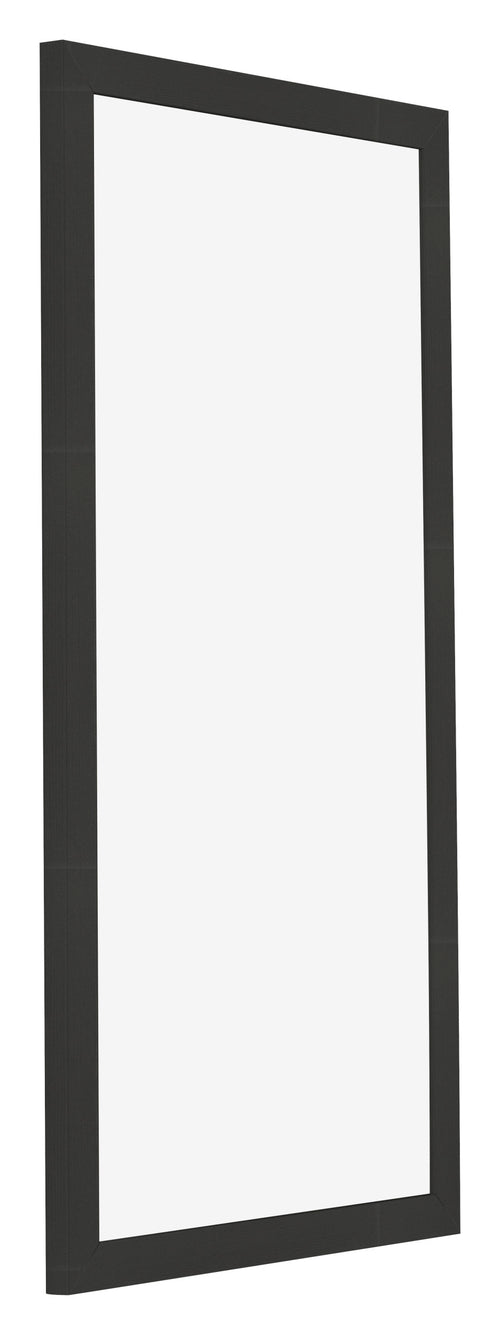 Marco de Fotos 30x60cm Negro Grano De Madera MDF Bologna Delantera Oblicuo | Yourdecoration.es