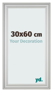 Marco de Fotos 30x60cm Plateado Mate MDF Lazio Delantera Tamano | Yourdecoration.es