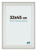 Marco de Fotos 32x45cm Blanco Barrido MDF Lazio Delantera Tamano | Yourdecoration.es