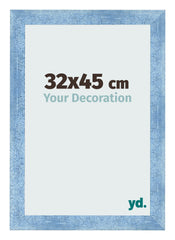 Marco de Fotos 32x45cm Claro Azul Barrido MDF Pisa Delantera Tamano | Yourdecoration.es