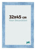 Marco de Fotos 32x45cm Claro Azul Barrido MDF Pisa Delantera Tamano | Yourdecoration.es