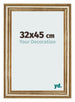 Marco de Fotos 32x45cm Dorado Antiguo MDF Lazio Delantera Tamano | Yourdecoration.es