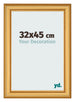 Marco de Fotos 32x45cm Dorado Matte MDF Lazio Delantera Tamano | Yourdecoration.es
