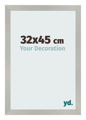 Marco de Fotos 32x45cm Plateado Mate MDF Bologna Delantera Tamano | Yourdecoration.es