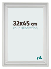 Marco de Fotos 32x45cm Plateado Mate MDF Lazio Delantera Tamano | Yourdecoration.es