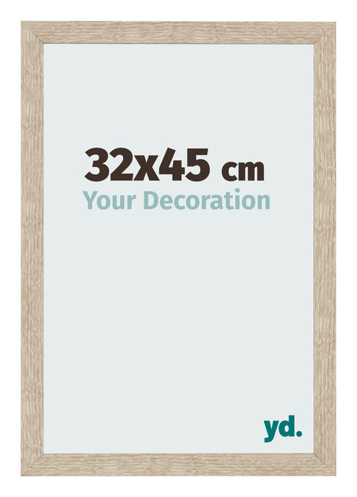 Marco de Fotos 32x45cm Roble Sonoma MDF Bologna Delantera Tamano | Yourdecoration.es