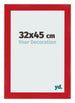 Marco de Fotos 32x45cm Rojo MDF Pisa Delantera Tamano | Yourdecoration.es