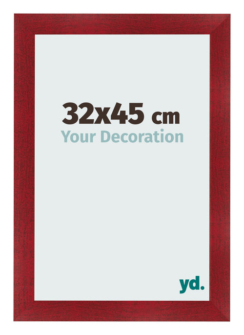 Marco de Fotos 32x45cm Vino Tinto Barrido MDF Pisa Delantera Tamano | Yourdecoration.es