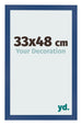 Marco de Fotos 33x48 cm Azul Oscuro MDF Bologna Delantera Tamano | Yourdecoration.es