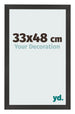 Marco de Fotos 33x48 cm Negro Mate MDF Bologna Delantera Tamano | Yourdecoration.es